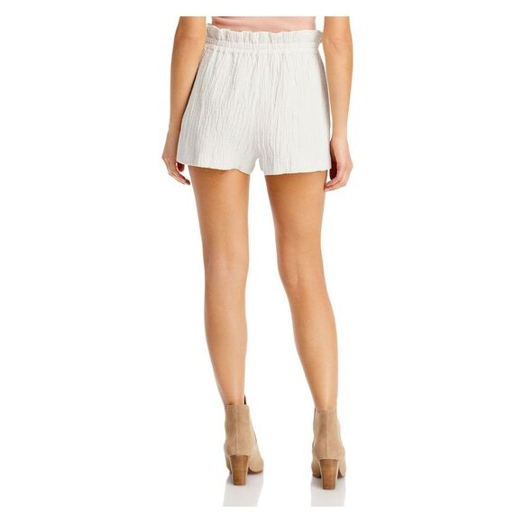 IRO Womens Ivory Textured Smocked Waist Unlined Pull On Shorts Shorts 40 - Picture 2 of 2